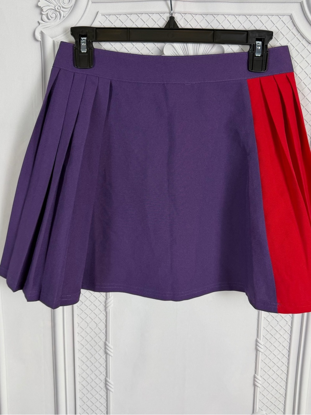 Fila Women’s S Red Purple Colorblock Pleated Tennis Skirt Athletic Retro Y2K - Picture 3 of 8
